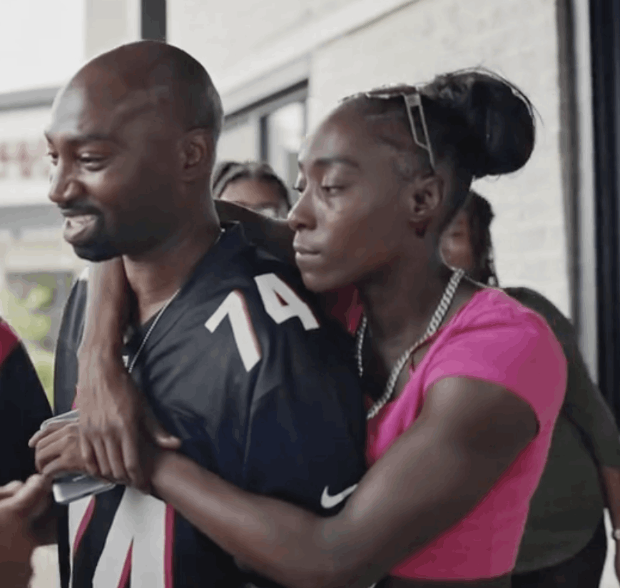 Brotherly and sisterly love. Here is the rapper Drama with his sister, Mi'a Wheeler. Terence Cook, Hester Marshal